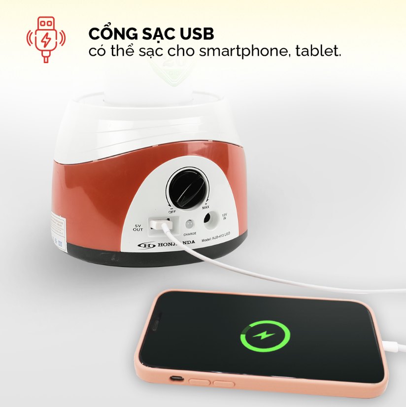 Đèn sạc Honjianda HJD-413
