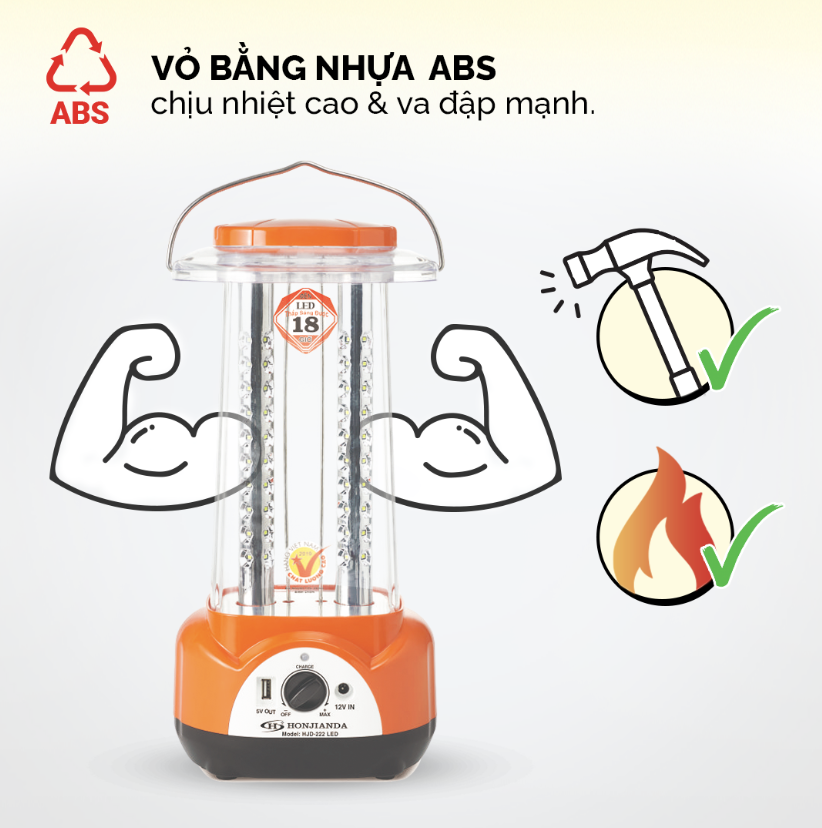 Đèn sạc Honjianda HJD-222