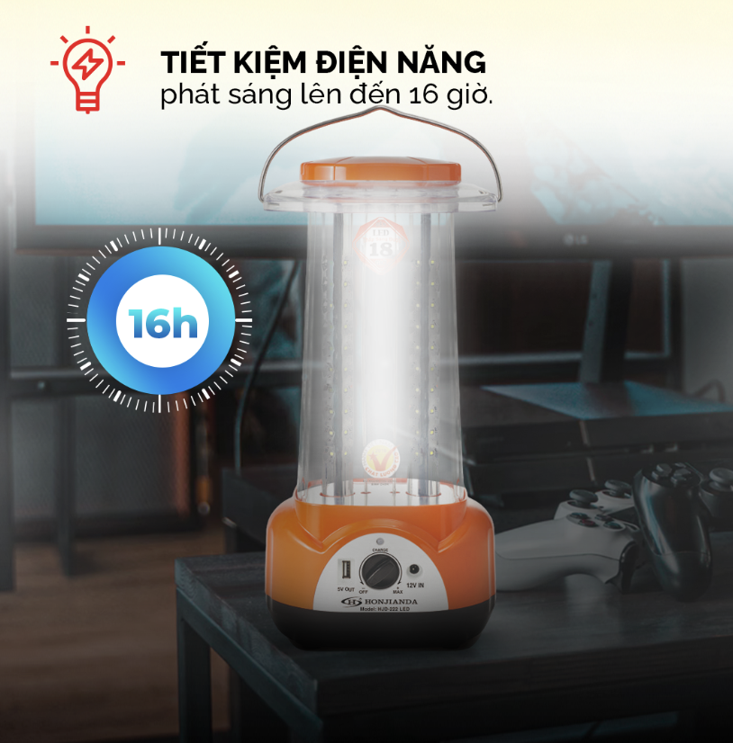 Đèn sạc Honjianda HJD-222
