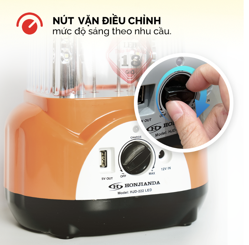 Đèn sạc Honjianda HJD-222