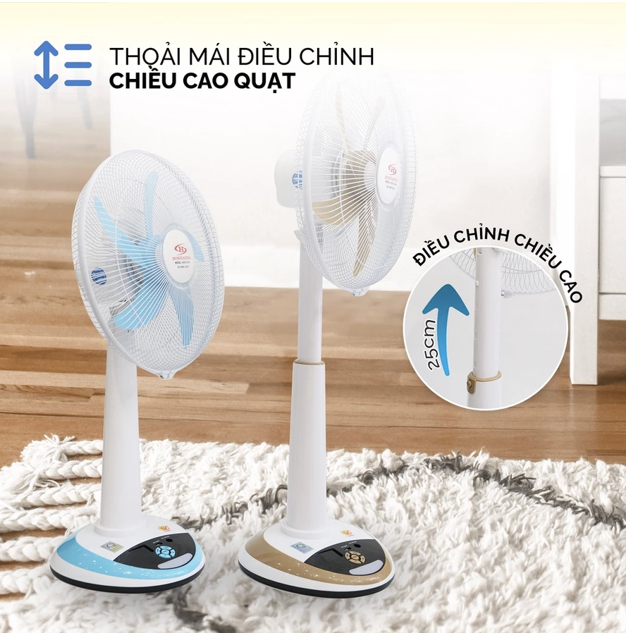 Quạt sạc tích điện Honjianda HJD-FL426H LED 1B