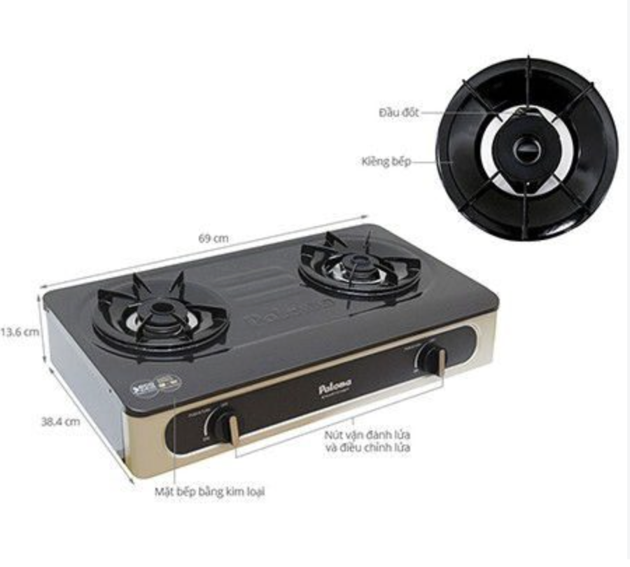 Bếp gas dương Paloma PA-V72EB