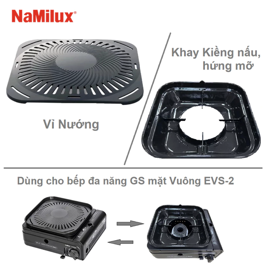 Bếp nướng gas không khói NaMilux EVS2-23VD
