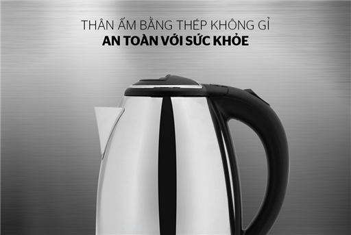 Ấm siêu tốc Inox 1.8L Happy Time HTD1081