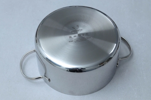 Nồi Inox thân đáy liền Try-Ply Kaiyo, vung kính, size 20cm (Classic Pro) KIC-6841