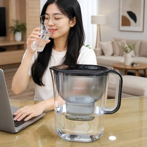 Bình lọc nước đa năng Kaiyo màu ghi, dung tích 4.2L KWF-8296