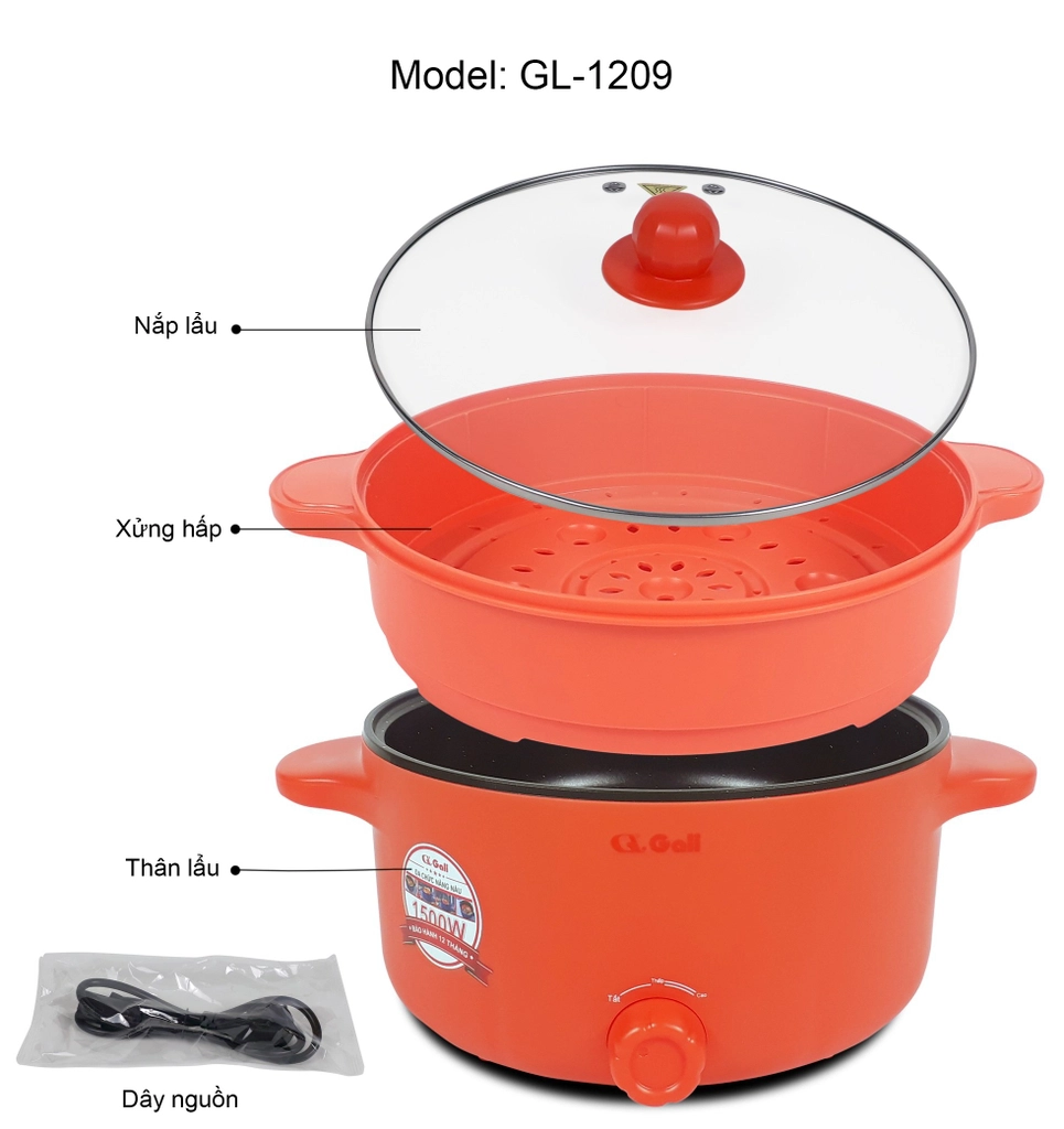Nồi lẩu điện Gali GL-1209 4 lít