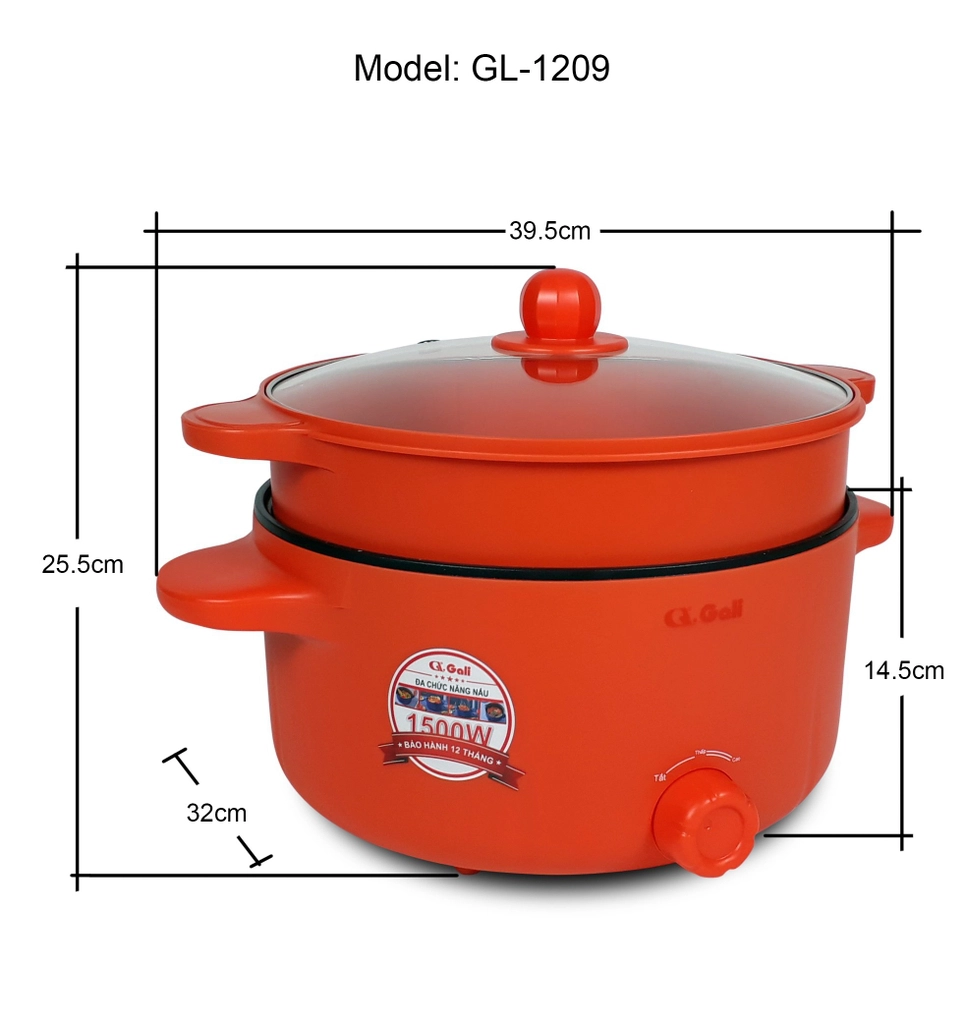 Nồi lẩu điện Gali GL-1209 4 lít