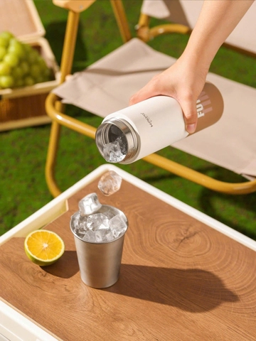 Bình giữ nhiệt hai lớp inox 304 Kaiyo, 700ml, màu Kem và Nâu nhạt KVF-6933