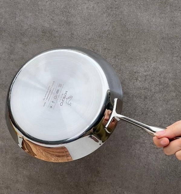 Chảo inox chống dính hoa văn nổi Tri-Ply đáy liền Kaiyo, size 26cm KNF-3581