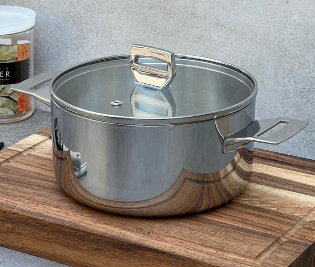 Nồi đúc inox 3 lớp đáy liền Try-Ply Kaiyo size 20cm KIC-3376
