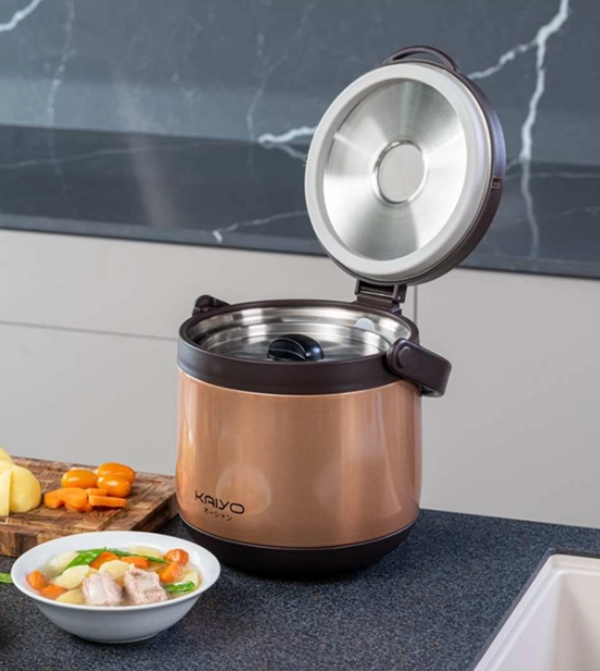 Nồi ủ chân không Kaiyo màu vàng, dung tích 4,5 lít KTC-3215