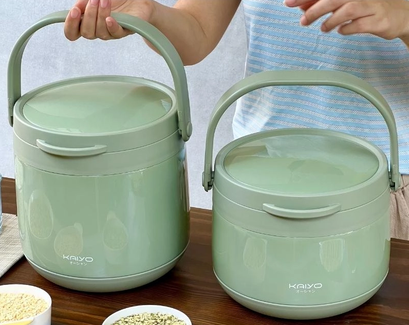 Nồi ủ chân không Kaiyo màu xanh mint-green dung tích 4,5L KTC-3246