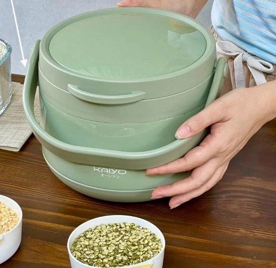 Nồi ủ chân không Kaiyo màu xanh-mint green, dung tích 3,0 lít KTC-3253