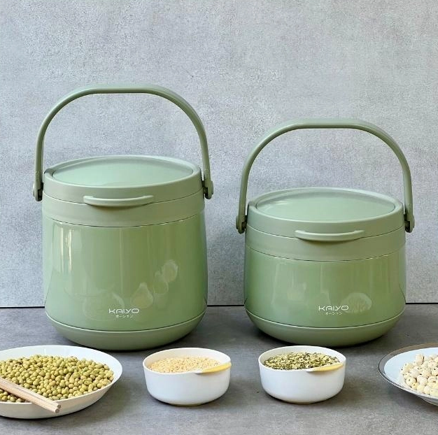 Nồi ủ chân không Kaiyo màu xanh-mint green, dung tích 3,0 lít KTC-3253