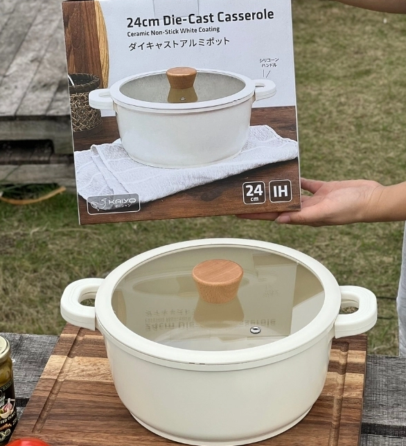 Nồi nhôm đúc đáy từ nguyên khối Elegant Kaiyo, 24cm KAC-2119