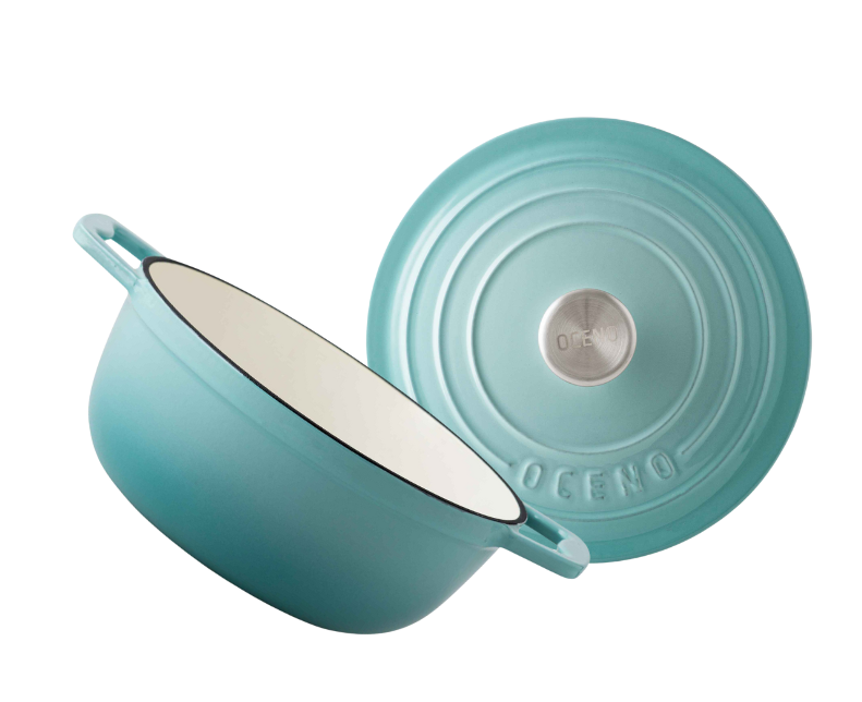 Nồi gang Oceno màu xanh Mint 22cm OCP-1020