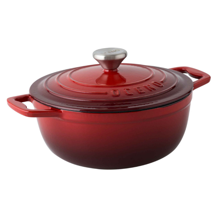 Nồi gang Oceno màu đỏ cherry 22cm OCP-1006