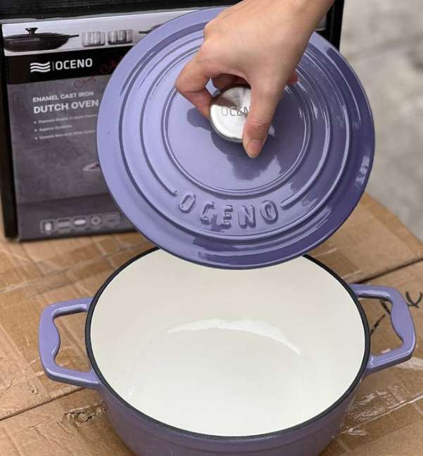 Nồi gang Oceno màu tím Lavender 22cm OCP-1211