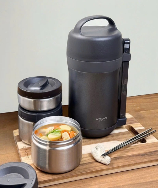 Hộp cơm giữ nhiệt Kaiyo 1600ml, màu ghi KVL-3949