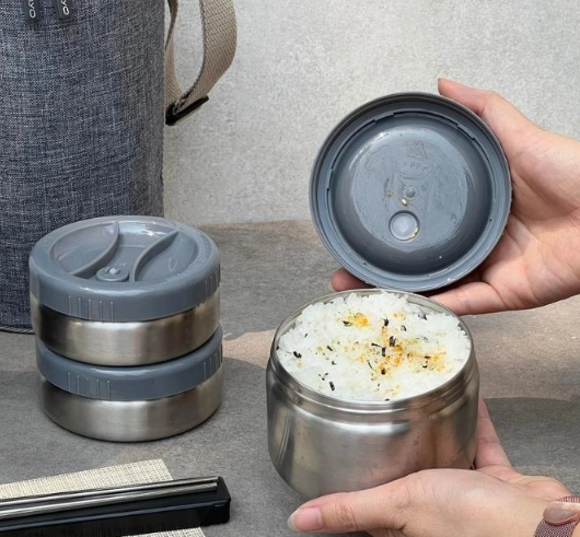 Hộp cơm giữ nhiệt Kaiyo dung tích 1.700ml màu ghi Đá KVL-3277