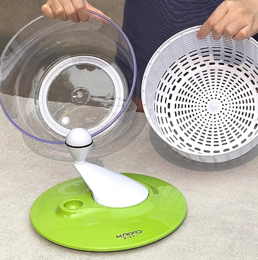 Rổ quay rau li tâm Kaiyo, dung tích 5.5 lít màu xanh KPS-8036
