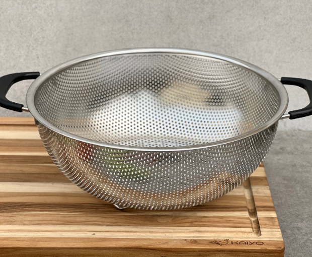 Rổ inox 2 tay cầm có chân Kaiyo 25,5cm KIB-6063