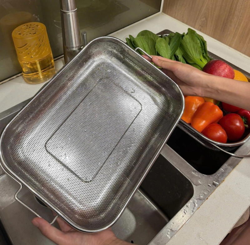 Rổ gác inox trên bồn rửa bát điều chỉnh độ dài Kaiyo 25cm KIB-6544