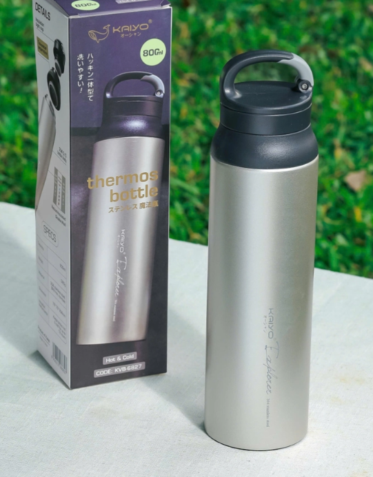 Bình giữ nhiệt inox 304 có lưới lọc trà Kaiyo, dung tích 800ml, màu Silver KVB-6827