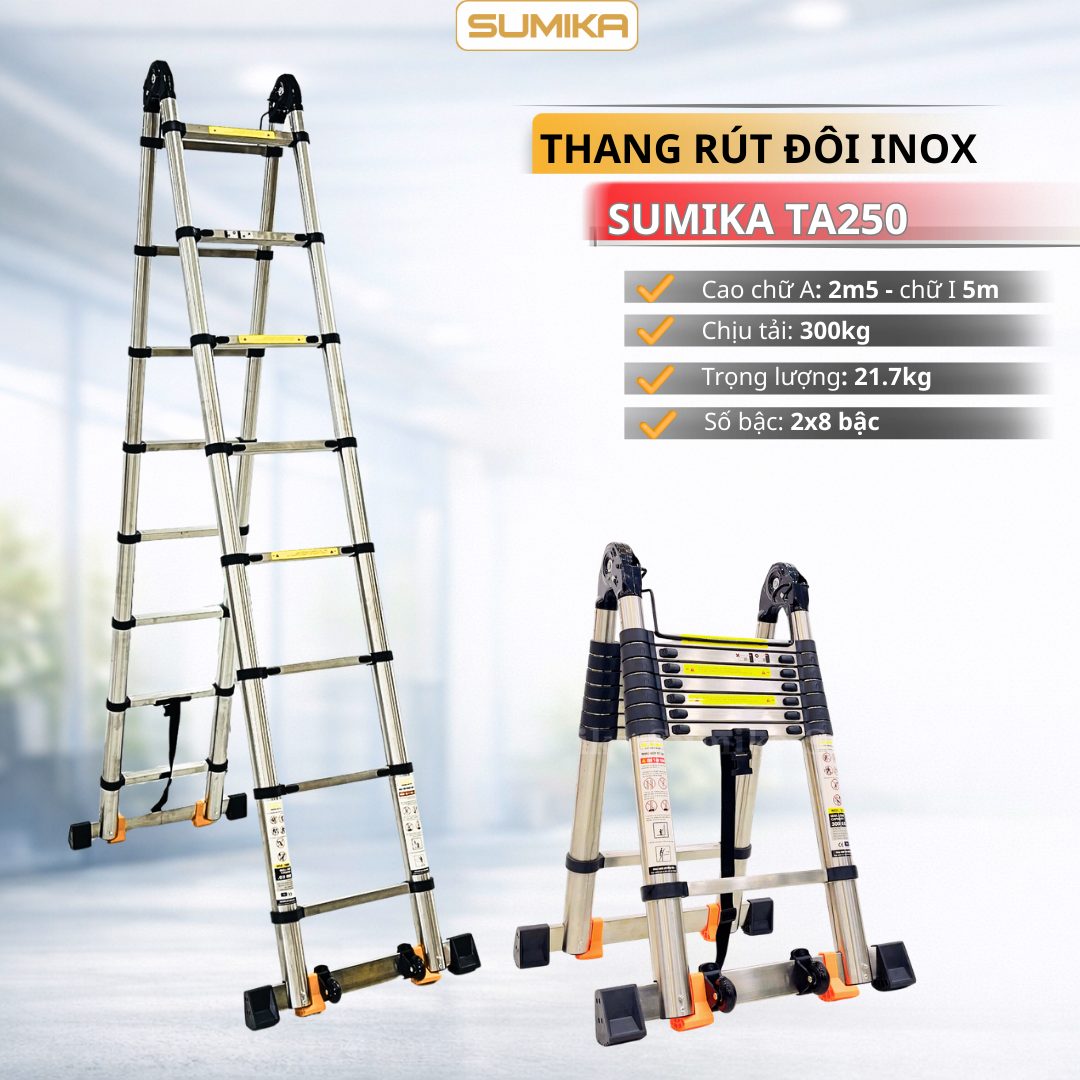 Thang Inox rút chữ A SUMIKA TA250
