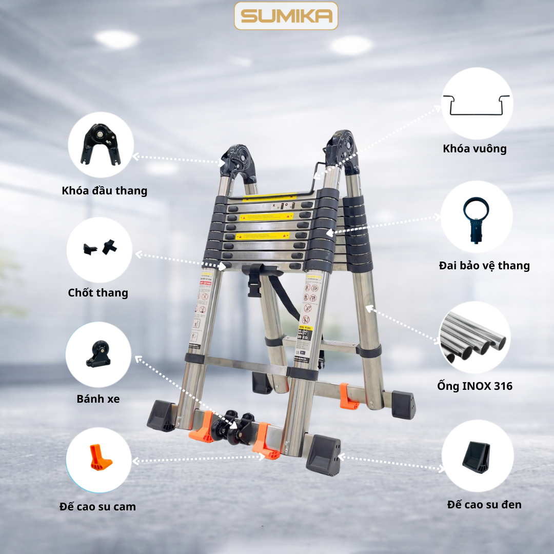 Thang Inox rút chữ A SUMIKA TA280