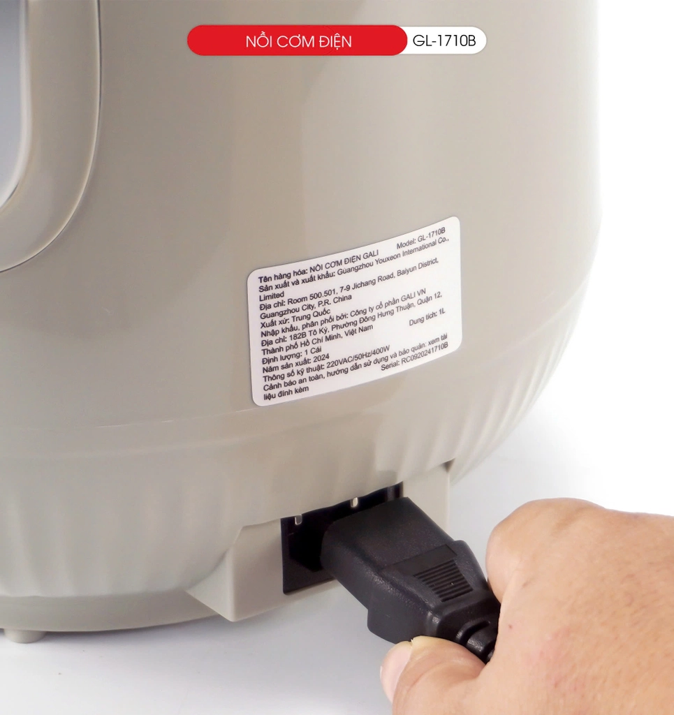 Nồi cơm điện Gali GL-1710B 1,0 lít