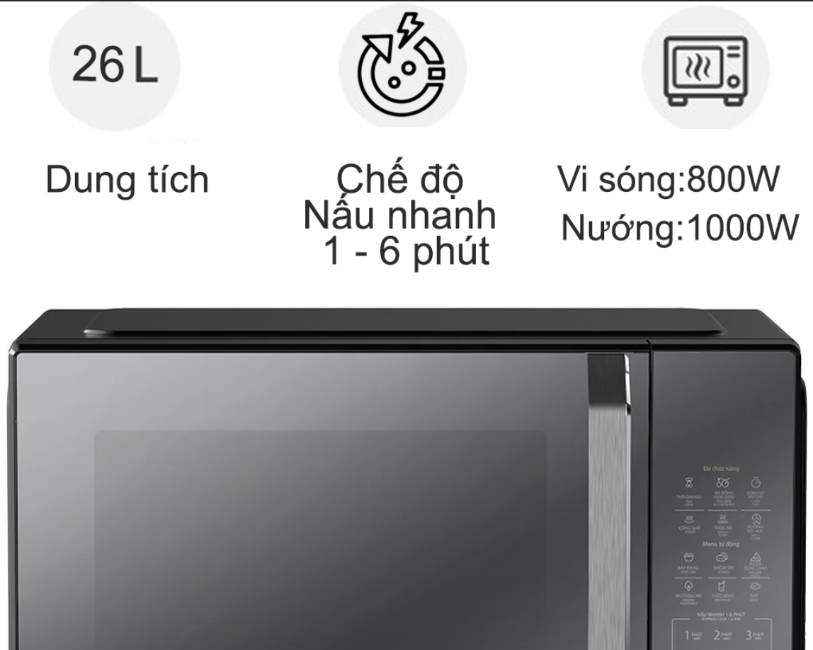 Lò Vi Sóng Điện Tử Có Nướng Toshiba MW3-EG26PE(BM)VN