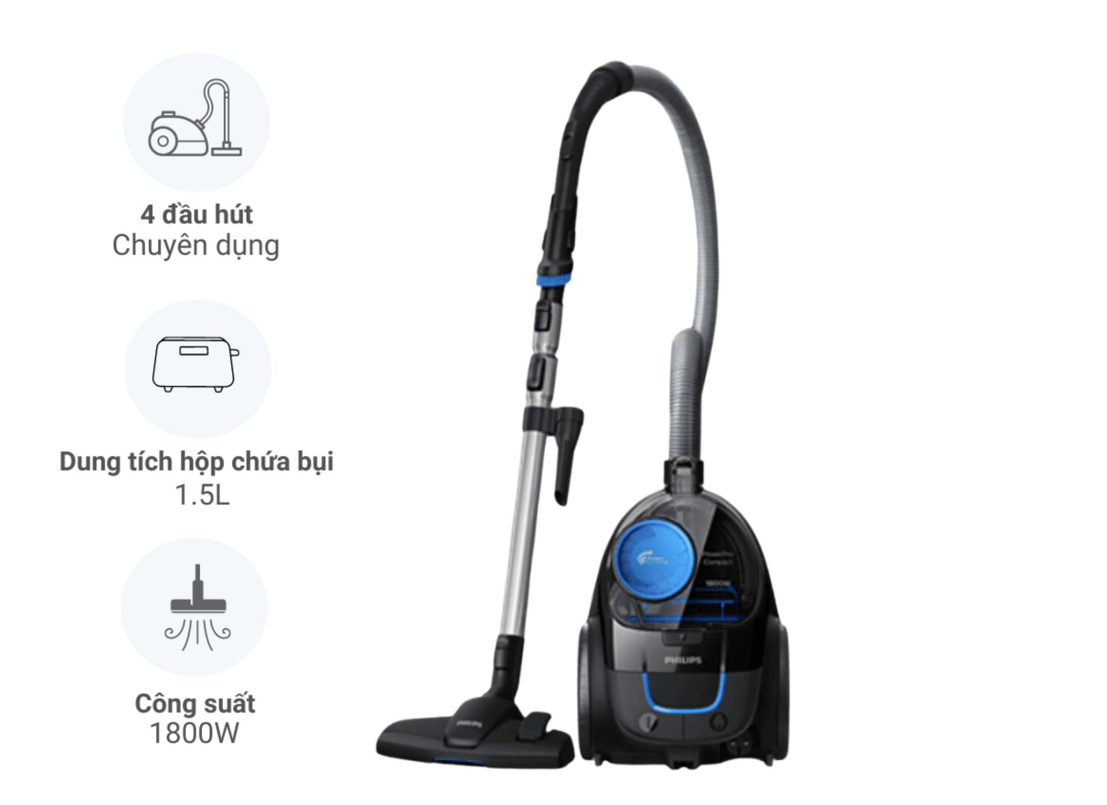 Máy Hút Bụi Dạng Hộp Không Túi Philips FC9350/01 