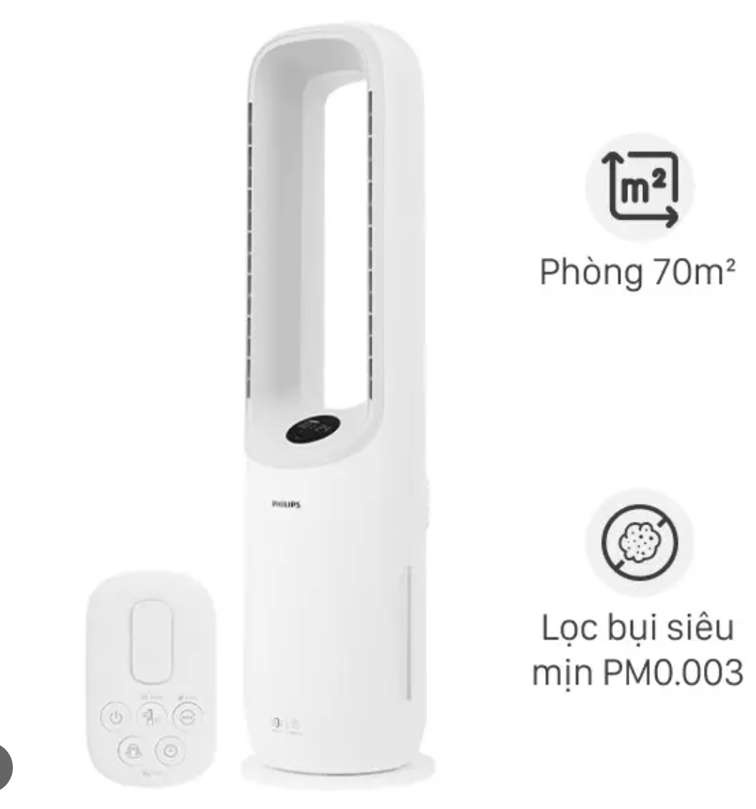 Máy Lọc Không Khí Kết Hợp Quạt Không Cánh Philips Air Performer AMF765/30 