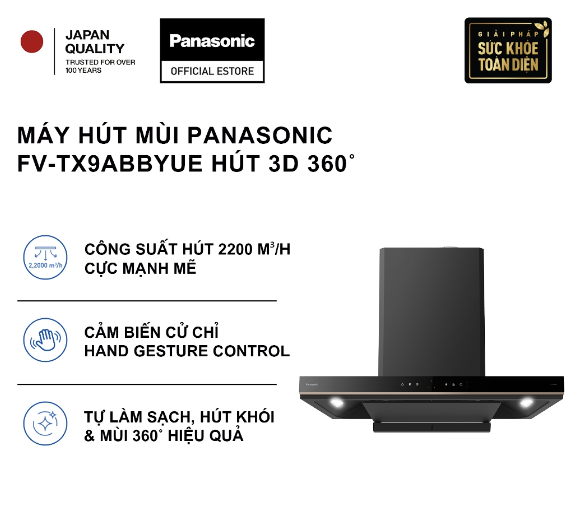Máy Hút Mùi Áp Tường Chữ T Cao Cấp Panasonic FV-TX9ABBYUE