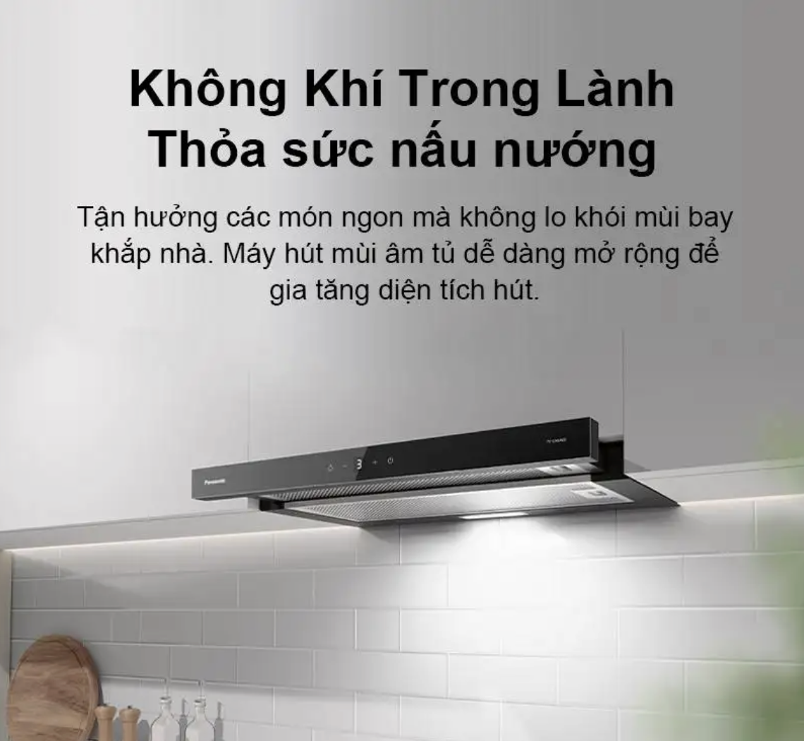 Máy Hút Mùi Âm Tủ Kéo Trượt Cao Cấp Panasonic FV-UX6AEBYUE