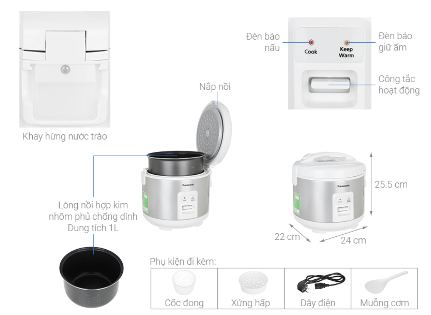 Nồi Cơm Điện Panasonic SR-MVN10LRAX