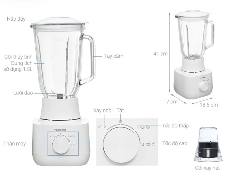 Máy Xay Sinh Tố Đa Năng Panasonic MX-EG5311WRA 