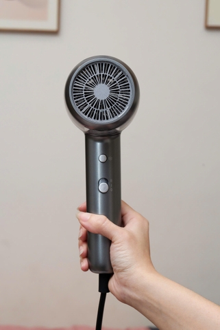 Máy sấy tóc ion âm hai chiều nóng lạnh Kaiyo, model KHD- 418, màu ghi đậm KHD-4205