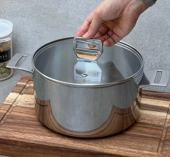 Nồi đúc inox 3 lớp đáy liền Try-Ply Kaiyo size 22cm KIC-3383