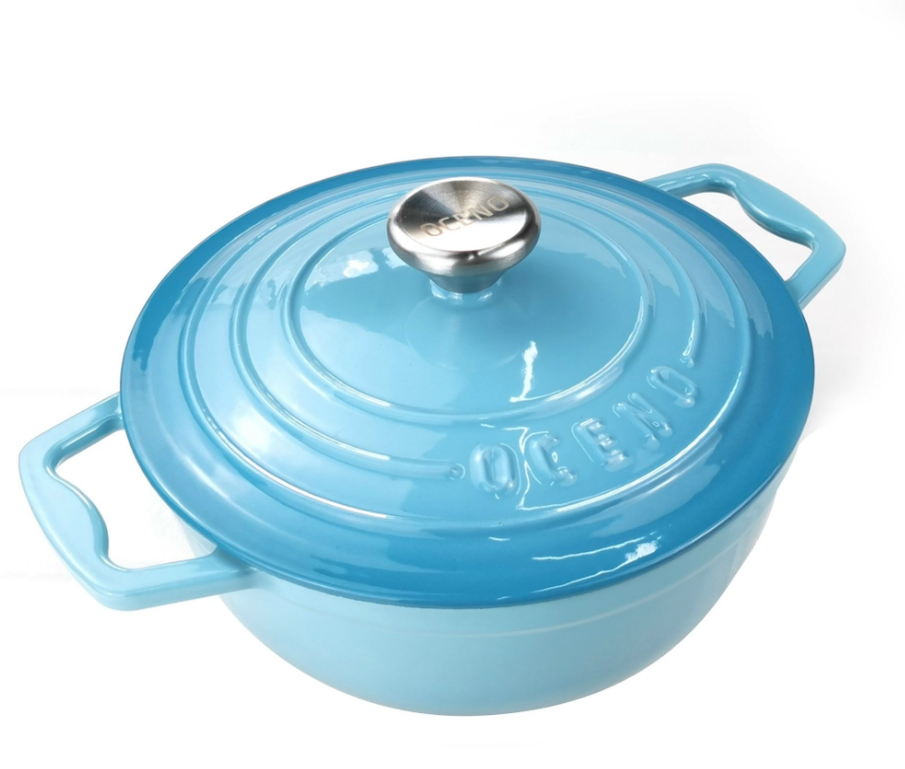 Nồi gang Oceno màu xanh light blue 22cm OCP-1204