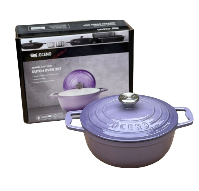 Nồi gang Oceno màu tím Lavender 22cm OCP-1211