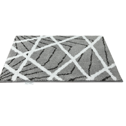 Thảm microfiber siêu thấm có chống trượt Kaiyo, 50x70 cm màu ghi KBM-9231